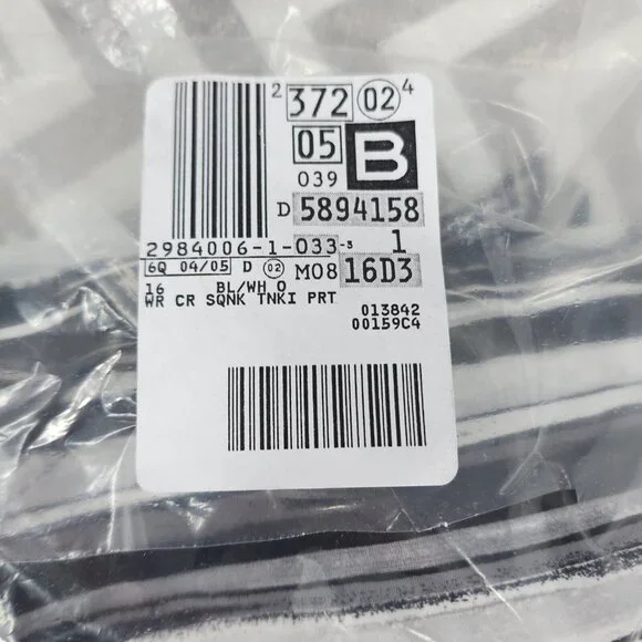 Lands End Tankini Swim Top Size 16 Square Neck Underwire Bra Swimsuit New - Picture 10 of 10